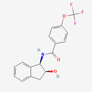 N-[(1R,2S)-2-hydroxy-2,3-dihydro-1H-inden-1-yl]-4-(trifluoromethoxy)benzamide