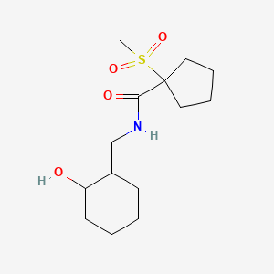 N-[(2-hydroxycyclohexyl)methyl]-1-methylsulfonylcyclopentane-1-carboxamide