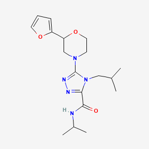 5-[2-(furan-2-yl)morpholin-4-yl]-4-(2-methylpropyl)-N-propan-2-yl-1,2,4-triazole-3-carboxamide