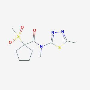 N-methyl-1-methylsulfonyl-N-(5-methyl-1,3,4-thiadiazol-2-yl)cyclopentane-1-carboxamide