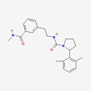 2-(2,6-dimethylphenyl)-N-[2-[3-(methylcarbamoyl)phenyl]ethyl]pyrrolidine-1-carboxamide