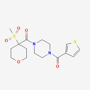 [4-(4-Methylsulfonyloxane-4-carbonyl)piperazin-1-yl]-thiophen-3-ylmethanone