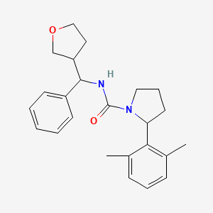 2-(2,6-dimethylphenyl)-N-[oxolan-3-yl(phenyl)methyl]pyrrolidine-1-carboxamide