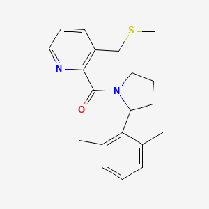 [2-(2,6-Dimethylphenyl)pyrrolidin-1-yl]-[3-(methylsulfanylmethyl)pyridin-2-yl]methanone