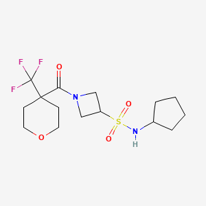 N-cyclopentyl-1-[4-(trifluoromethyl)oxane-4-carbonyl]azetidine-3-sulfonamide