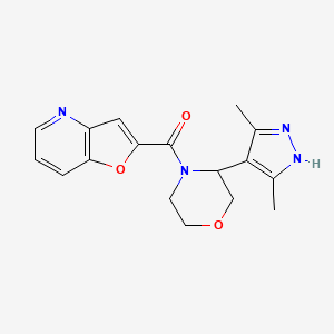 molecular formula C17H18N4O3 B7356163 [3-(3,5-dimethyl-1H-pyrazol-4-yl)morpholin-4-yl]-furo[3,2-b]pyridin-2-ylmethanone 