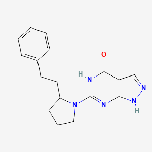 6-[2-(2-Phenylethyl)pyrrolidin-1-yl]-1,5-dihydropyrazolo[3,4-d]pyrimidin-4-one