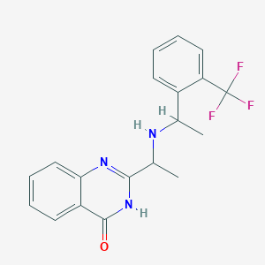 2-[1-[1-[2-(trifluoromethyl)phenyl]ethylamino]ethyl]-3H-quinazolin-4-one