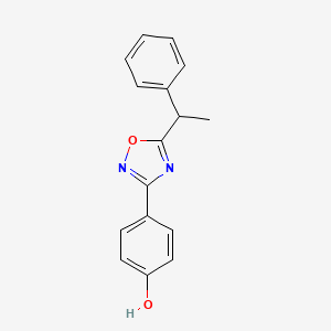 4-[5-(1-Phenylethyl)-1,2,4-oxadiazol-3-yl]phenol