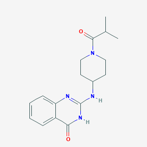 molecular formula C17H22N4O2 B7356296 2-[[1-(2-methylpropanoyl)piperidin-4-yl]amino]-3H-quinazolin-4-one 