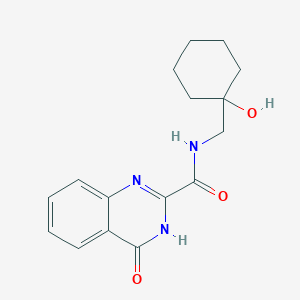 molecular formula C16H19N3O3 B7356302 N-[(1-hydroxycyclohexyl)methyl]-4-oxo-3H-quinazoline-2-carboxamide 