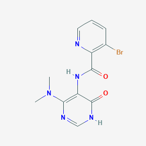 molecular formula C12H12BrN5O2 B7356307 3-bromo-N-[4-(dimethylamino)-6-oxo-1H-pyrimidin-5-yl]pyridine-2-carboxamide 