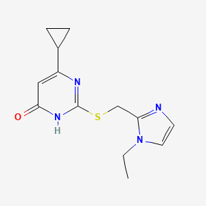 4-cyclopropyl-2-[(1-ethylimidazol-2-yl)methylsulfanyl]-1H-pyrimidin-6-one