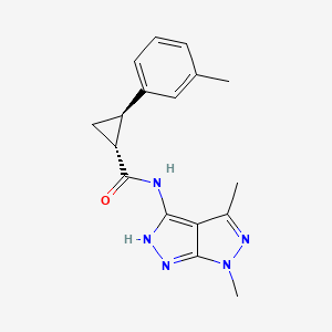 (1R,2R)-N-(4,6-dimethyl-2H-pyrazolo[3,4-c]pyrazol-3-yl)-2-(3-methylphenyl)cyclopropane-1-carboxamide