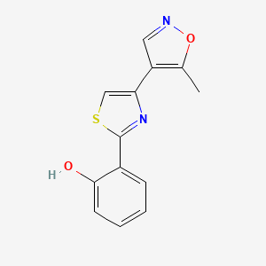 2-[4-(5-Methyl-1,2-oxazol-4-yl)-1,3-thiazol-2-yl]phenol