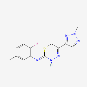 N-(2-fluoro-5-methylphenyl)-5-(2-methyltriazol-4-yl)-3,6-dihydro-1,3,4-thiadiazin-2-imine