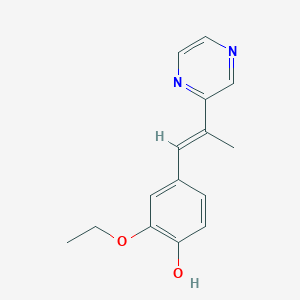 2-ethoxy-4-[(E)-2-pyrazin-2-ylprop-1-enyl]phenol