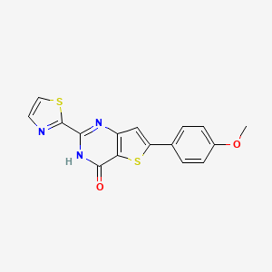 6-(4-methoxyphenyl)-2-(1,3-thiazol-2-yl)-3H-thieno[3,2-d]pyrimidin-4-one