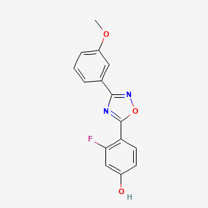 3-Fluoro-4-[3-(3-methoxyphenyl)-1,2,4-oxadiazol-5-yl]phenol