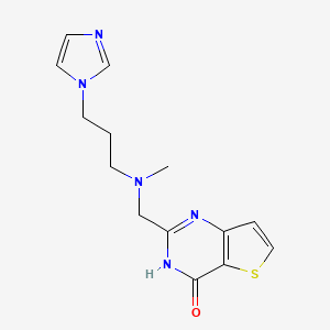 2-[[3-imidazol-1-ylpropyl(methyl)amino]methyl]-3H-thieno[3,2-d]pyrimidin-4-one