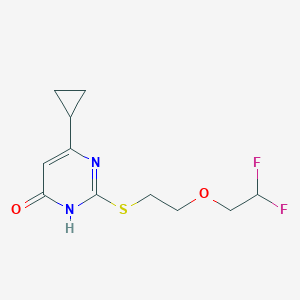 4-cyclopropyl-2-[2-(2,2-difluoroethoxy)ethylsulfanyl]-1H-pyrimidin-6-one