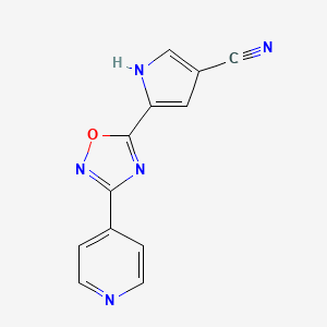 5-(3-pyridin-4-yl-1,2,4-oxadiazol-5-yl)-1H-pyrrole-3-carbonitrile