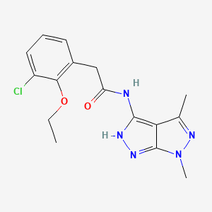 2-(3-chloro-2-ethoxyphenyl)-N-(4,6-dimethyl-2H-pyrazolo[3,4-c]pyrazol-3-yl)acetamide