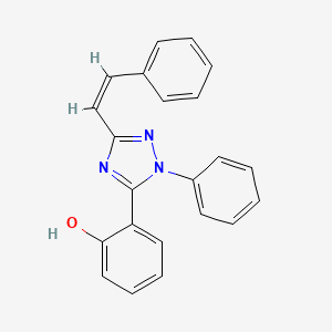 2-[2-phenyl-5-[(Z)-2-phenylethenyl]-1,2,4-triazol-3-yl]phenol