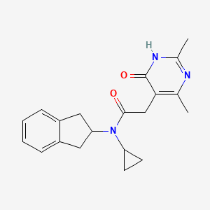 N-cyclopropyl-N-(2,3-dihydro-1H-inden-2-yl)-2-(2,4-dimethyl-6-oxo-1H-pyrimidin-5-yl)acetamide