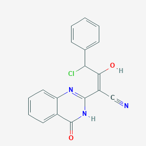 (E)-4-chloro-3-hydroxy-2-(4-oxo-3H-quinazolin-2-yl)-4-phenylbut-2-enenitrile