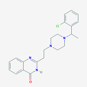 molecular formula C22H25ClN4O B7356573 2-[2-[4-[1-(2-chlorophenyl)ethyl]piperazin-1-yl]ethyl]-3H-quinazolin-4-one 