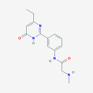 N-[3-(4-ethyl-6-oxo-1H-pyrimidin-2-yl)phenyl]-2-(methylamino)acetamide