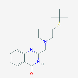 molecular formula C17H25N3OS B7356605 2-[[2-tert-butylsulfanylethyl(ethyl)amino]methyl]-3H-quinazolin-4-one 