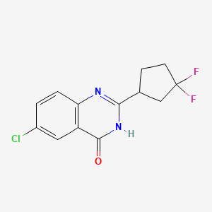 6-chloro-2-(3,3-difluorocyclopentyl)-3H-quinazolin-4-one