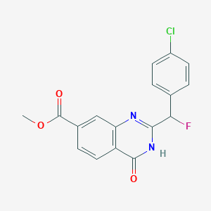 methyl 2-[(4-chlorophenyl)-fluoromethyl]-4-oxo-3H-quinazoline-7-carboxylate