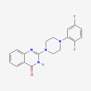 molecular formula C18H16F2N4O B7356683 2-[4-(2,5-difluorophenyl)piperazin-1-yl]-3H-quinazolin-4-one 