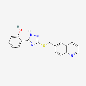 2-[3-(quinolin-6-ylmethylsulfanyl)-1H-1,2,4-triazol-5-yl]phenol