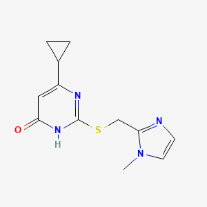 4-cyclopropyl-2-[(1-methylimidazol-2-yl)methylsulfanyl]-1H-pyrimidin-6-one