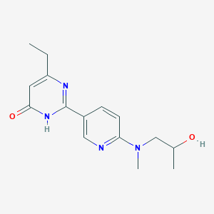 4-ethyl-2-[6-[2-hydroxypropyl(methyl)amino]pyridin-3-yl]-1H-pyrimidin-6-one