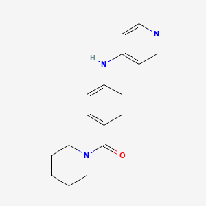 molecular formula C17H19N3O B7356751 1-[4-(4-Pyridinylamino)benzoyl]piperidine 