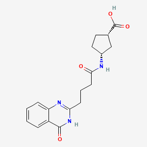 (1S,3R)-3-[4-(4-oxo-3H-quinazolin-2-yl)butanoylamino]cyclopentane-1-carboxylic acid