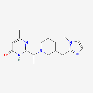 4-methyl-2-[1-[3-[(1-methylimidazol-2-yl)methyl]piperidin-1-yl]ethyl]-1H-pyrimidin-6-one