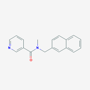 molecular formula C18H16N2O B7356791 N-methyl-N-(naphthalen-2-ylmethyl)pyridine-3-carboxamide 