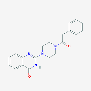 molecular formula C20H20N4O2 B7356809 2-[4-(2-phenylacetyl)piperazin-1-yl]-3H-quinazolin-4-one 