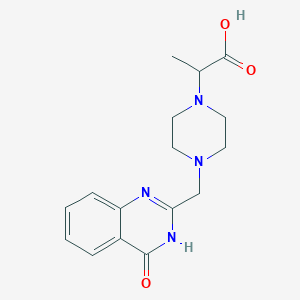 2-[4-[(4-oxo-3H-quinazolin-2-yl)methyl]piperazin-1-yl]propanoic acid