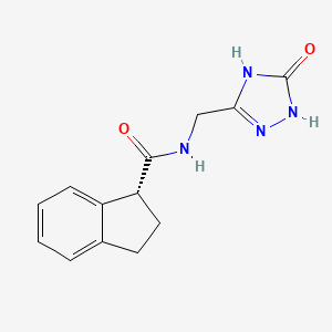 (1R)-N-[(5-oxo-1,4-dihydro-1,2,4-triazol-3-yl)methyl]-2,3-dihydro-1H-indene-1-carboxamide