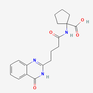 1-[4-(4-oxo-3H-quinazolin-2-yl)butanoylamino]cyclopentane-1-carboxylic acid