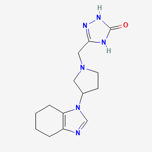 3-[[3-(4,5,6,7-Tetrahydrobenzimidazol-1-yl)pyrrolidin-1-yl]methyl]-1,4-dihydro-1,2,4-triazol-5-one