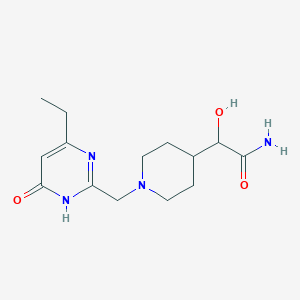 2-[1-[(4-ethyl-6-oxo-1H-pyrimidin-2-yl)methyl]piperidin-4-yl]-2-hydroxyacetamide