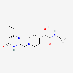 N-cyclopropyl-2-[1-[(4-ethyl-6-oxo-1H-pyrimidin-2-yl)methyl]piperidin-4-yl]-2-hydroxyacetamide